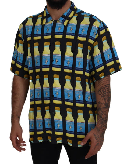Dolce & Gabbana Multicolor Printed Viscose Casual Shirt