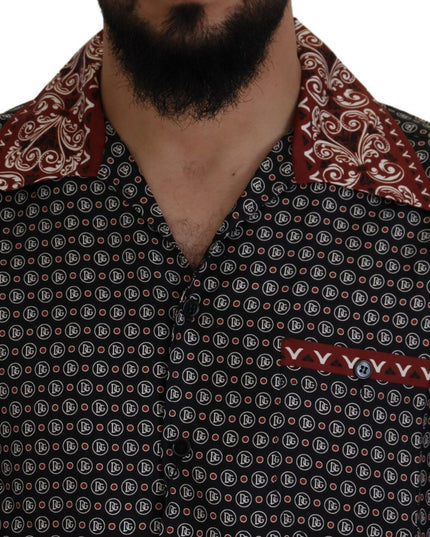 Dolce & Gabbana Multicolor Patterned Silk Casual Shirt