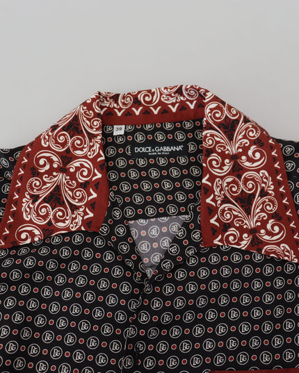 Dolce & Gabbana Multicolor Patterned Silk Casual Shirt