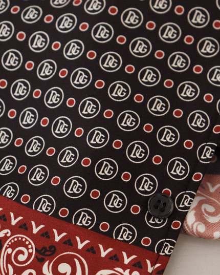 Dolce & Gabbana Multicolor Patterned Silk Casual Shirt