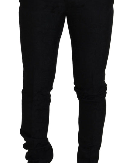 Dolce & Gabbana Black Polyester Men 2 Piece MARTINI Suit