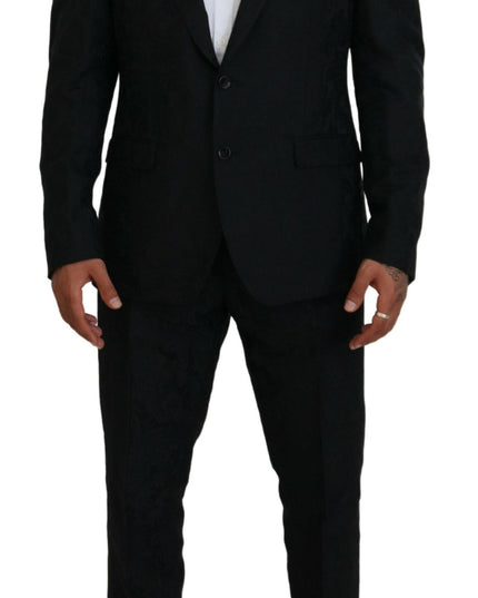 Dolce & Gabbana Black Single Breasted 2 Piece MARTINI Suit