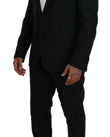 Dolce & Gabbana Black Single Breasted 2 Piece MARTINI Suit