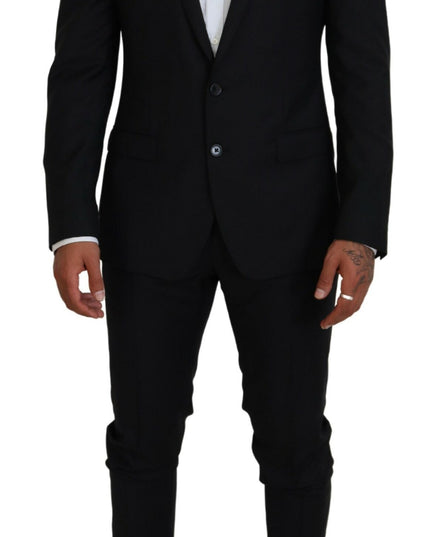 Dolce & Gabbana Black Single Breasted 2 Piece MARTINI Suit