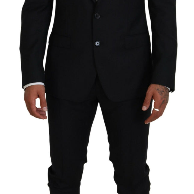 Dolce & Gabbana Black Single Breasted 2 Piece MARTINI Suit