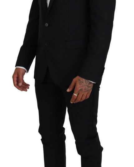 Dolce & Gabbana Black Single Breasted 2 Piece MARTINI Suit