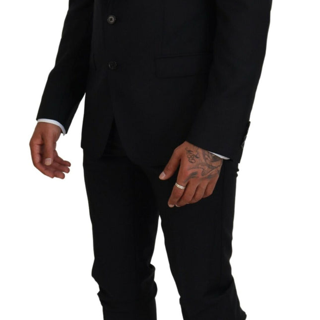 Dolce & Gabbana Black Single Breasted 2 Piece MARTINI Suit