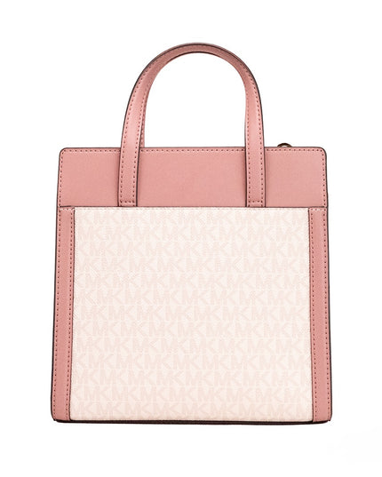 Michael Kors Cece Small Pink PVC North South Flap Tote Crossbody Bag Purse