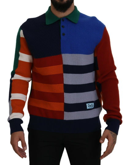 Dolce & Gabbana Multicolor Stripes Wool Pullover Sweater