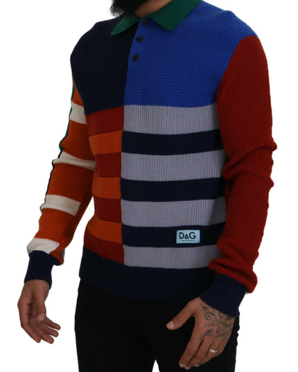 Dolce & Gabbana Multicolor Stripes Wool Pullover Sweater