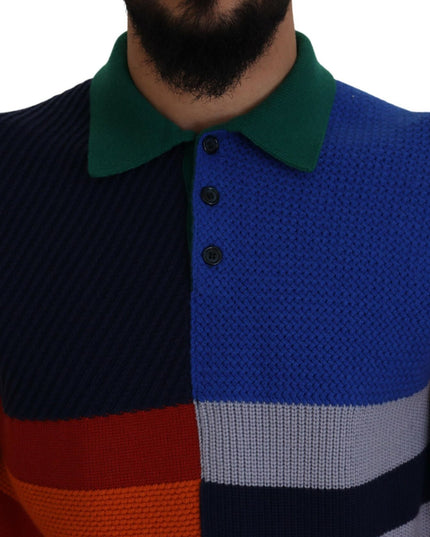 Dolce & Gabbana Multicolor Stripes Wool Pullover Sweater