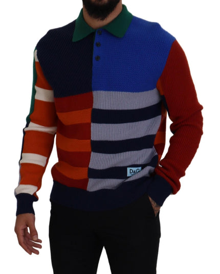 Dolce & Gabbana Multicolor Stripes Wool Pullover Sweater