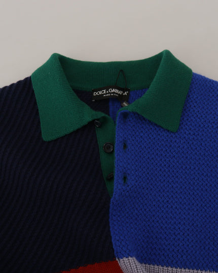 Dolce & Gabbana Multicolor Stripes Wool Pullover Sweater