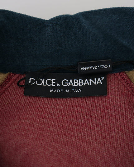 Dolce & Gabbana Multicolor Cotton Collared Pullover Sweater