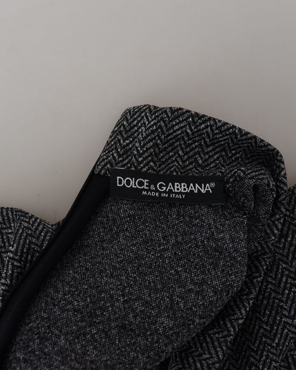 Dolce & Gabbana Dark Gray Nylon Turtleneck Pullover Sweater