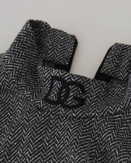 Dolce & Gabbana Dark Gray Nylon Turtleneck Pullover Sweater