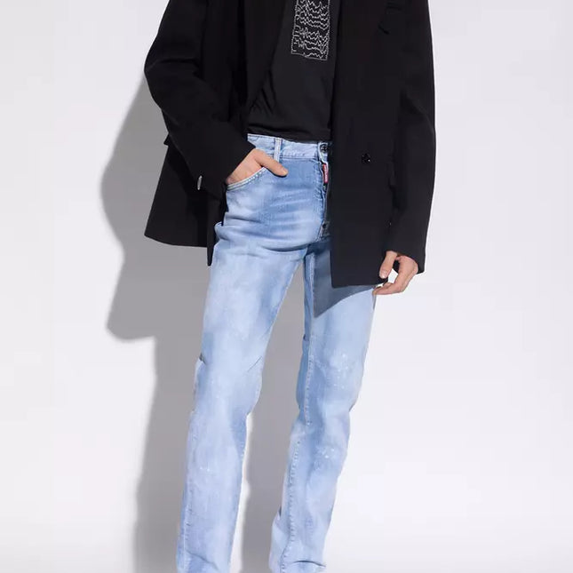 Dsquared² Blue Cotton Men Jeans