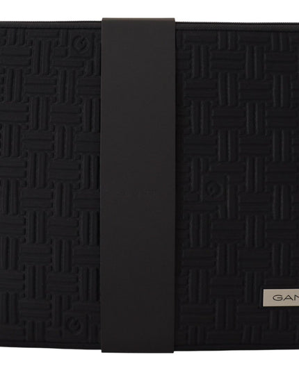 Gant Black Padded Pouch Bag Zipper Cover Sleeve Case