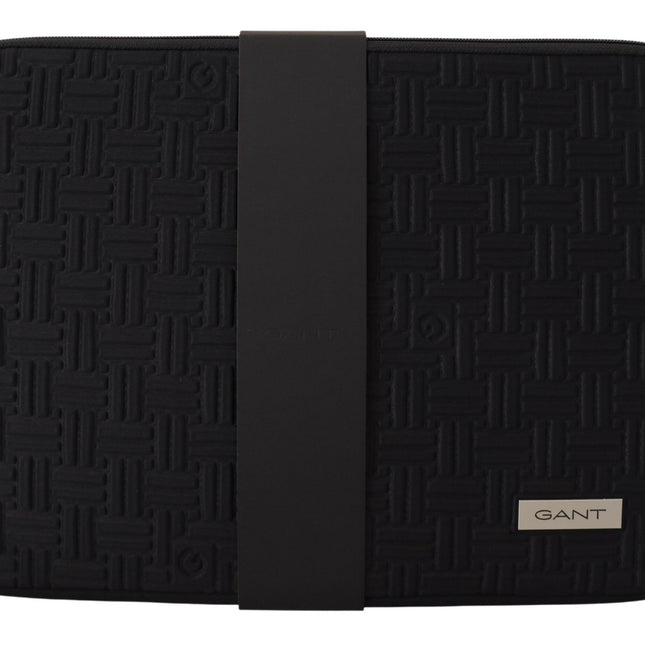 Gant Black Padded Pouch Bag Zipper Cover Sleeve Case