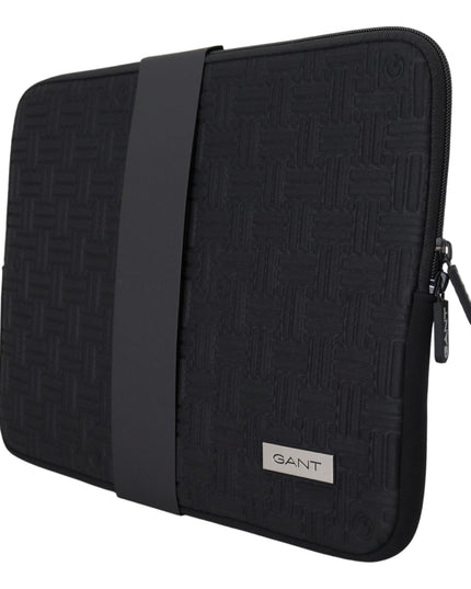 Gant Black Padded Pouch Bag Zipper Cover Sleeve Case