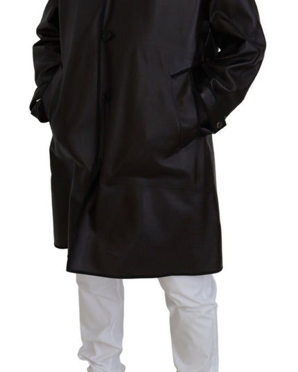 Dolce & Gabbana Black Trench Hooded Parka Cotton Jacket