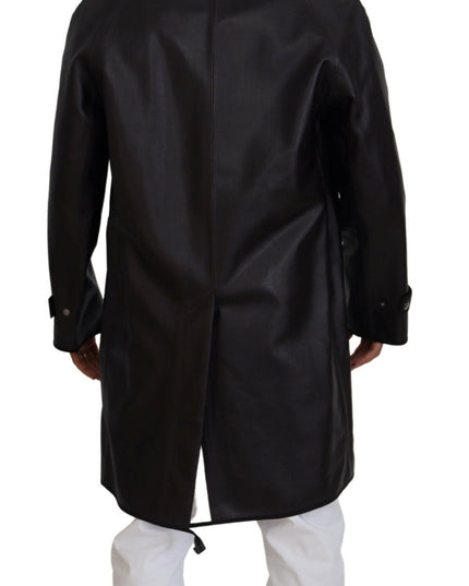 Dolce & Gabbana Black Trench Hooded Parka Cotton Jacket