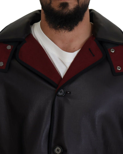 Dolce & Gabbana Black Trench Hooded Parka Cotton Jacket