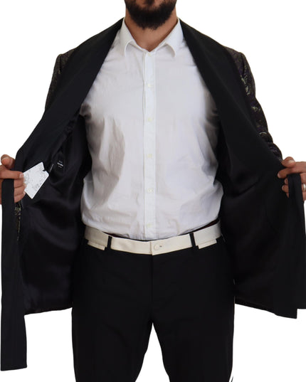 Dolce & Gabbana Gold Purple Baroque Jacket Blazer Robe