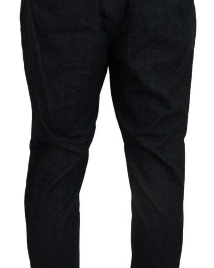 Dolce & Gabbana Grey Cotton Tapered Cotton Pants