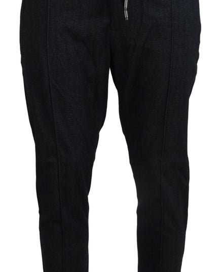 Dolce & Gabbana Grey Cotton Tapered Cotton Pants