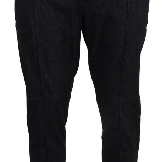 Dolce & Gabbana Grey Cotton Tapered Cotton Pants