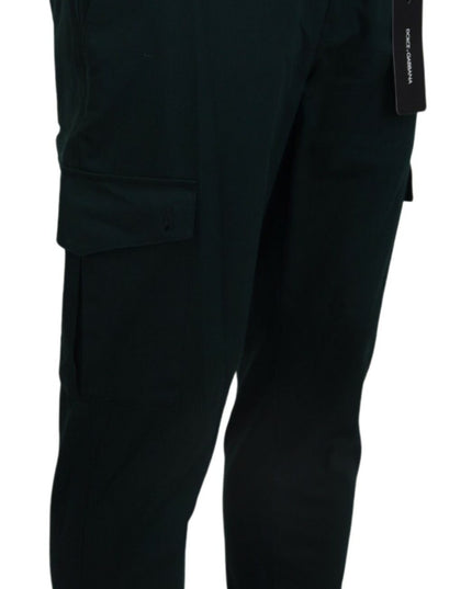 Dolce & Gabbana Green Cargo Cotton Stretch Jeans Pant