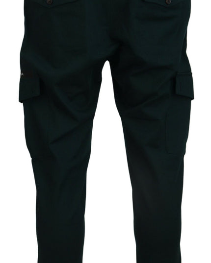 Dolce & Gabbana Green Cargo Cotton Stretch Jeans Pant