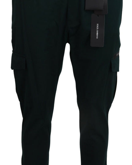 Dolce & Gabbana Green Cargo Cotton Stretch Jeans Pant