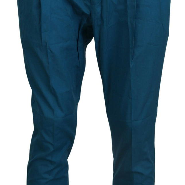 Dolce & Gabbana Blue Cotton Chinos Trousers Pants