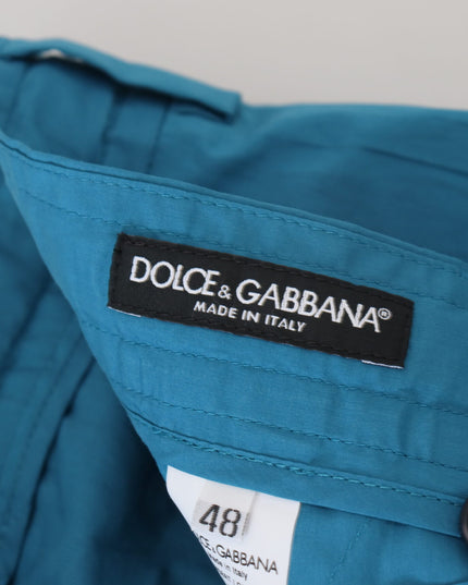 Dolce & Gabbana Blue Cotton Chinos Trousers Pants
