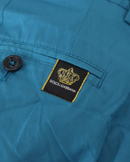 Dolce & Gabbana Blue Cotton Chinos Trousers Pants