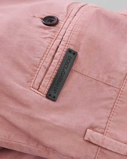 Dolce & Gabbana Pink Chinos Cotton Casual Mens Shorts