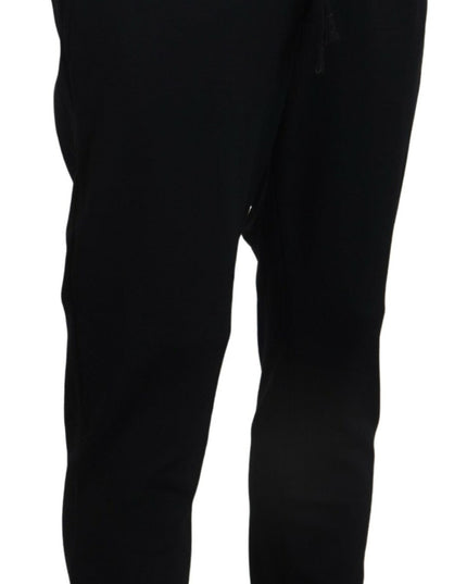 Dolce & Gabbana Black Mens Sport Wool Sweatpants Pants