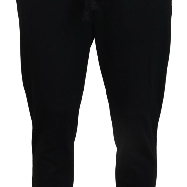 Dolce & Gabbana Black Mens Sport Wool Sweatpants Pants