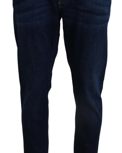 Dolce & Gabbana Dark Blue Cotton Denim SKINNY Jeans