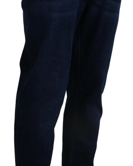 Dolce & Gabbana Dark Blue Cotton Denim SKINNY Jeans