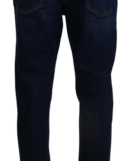 Dolce & Gabbana Dark Blue Cotton Denim SKINNY Jeans