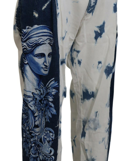 Dolce & Gabbana Blue Ceasar Denim Cotton Loose Fit Jeans