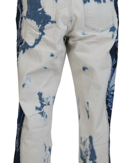 Dolce & Gabbana Blue Ceasar Denim Cotton Loose Fit Jeans