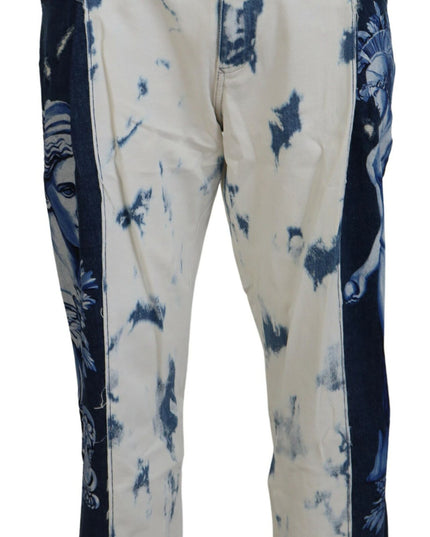 Dolce & Gabbana Blue Ceasar Denim Cotton Loose Fit Jeans