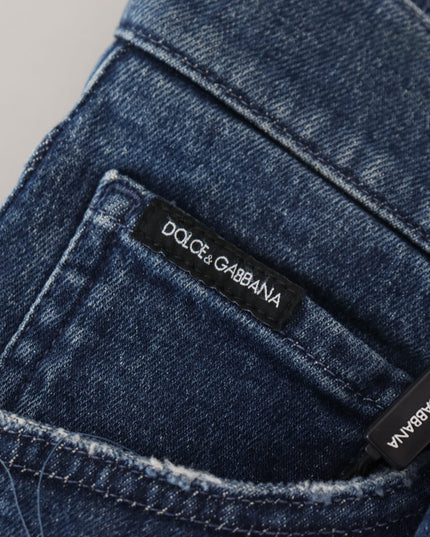 Dolce & Gabbana Blue Ceasar Denim Cotton Loose Fit Jeans
