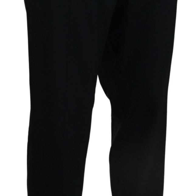 Dolce & Gabbana Black Wool Stretch Dress Formal Slim Fit Pant