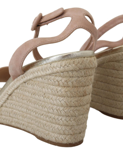 Prada Pink Suede Leather Ankle Strap Sandals