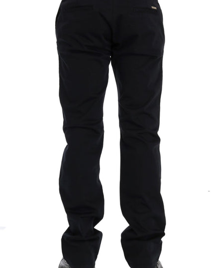 GF Ferre Blue Cotton Stretch Chinos Pants